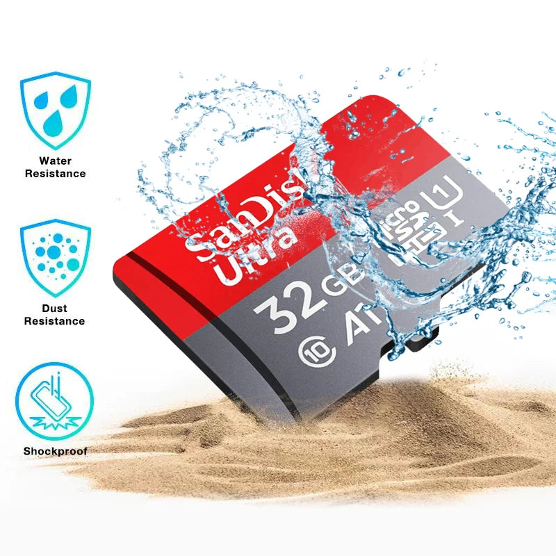SanDisk Ultra microSDXC UHS-I Carte + Adaptateur SD, avec jusqu'à 140 Mo/s, Classe 10, U1, homologuée A1