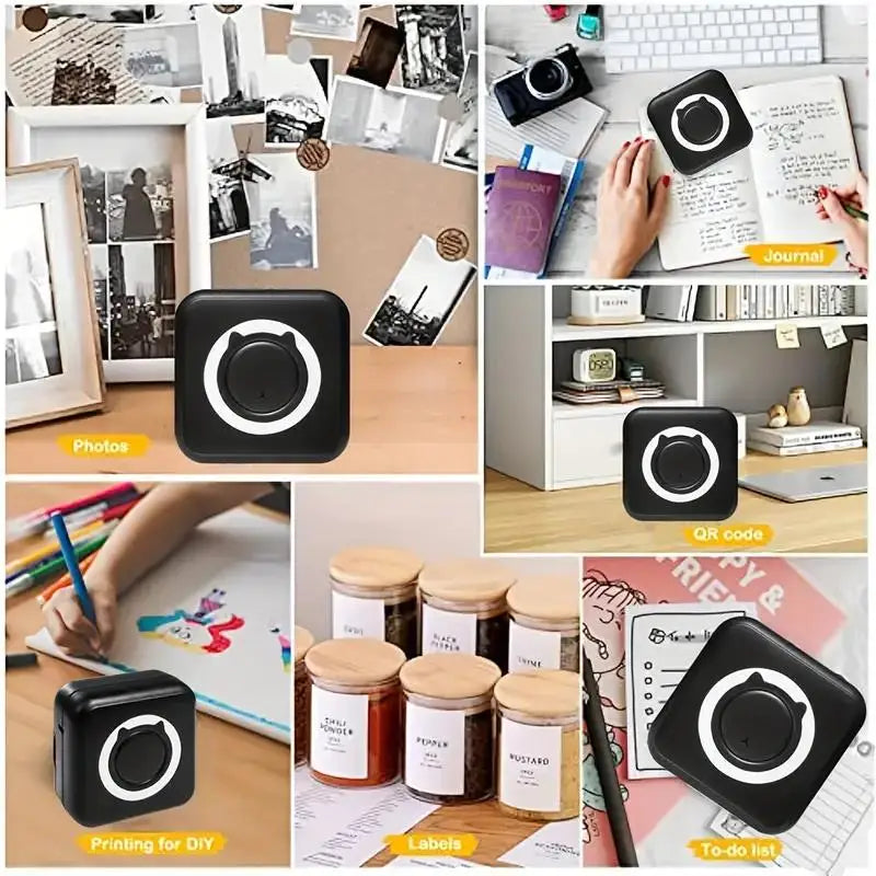 Mini-imprimante thermique Portable sans fil BT 203dpi, étiquette Photo, mémo, mauvaise question, impression avec câble USB, Imprimante Portable