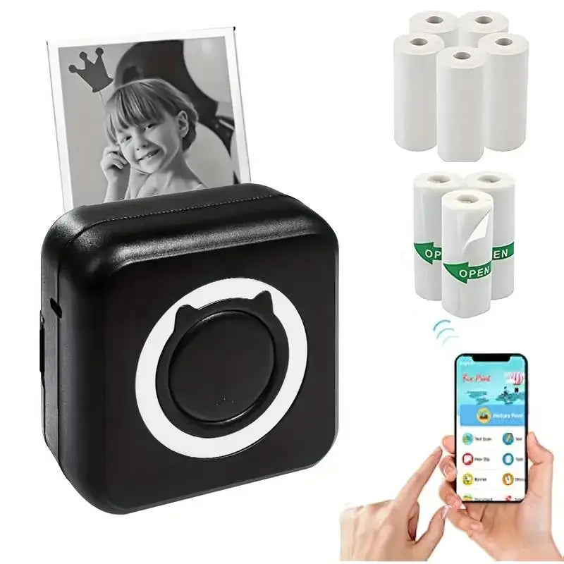Mini-imprimante thermique Portable sans fil BT 203dpi, étiquette Photo, mémo, mauvaise question, impression avec câble USB, Imprimante Portable