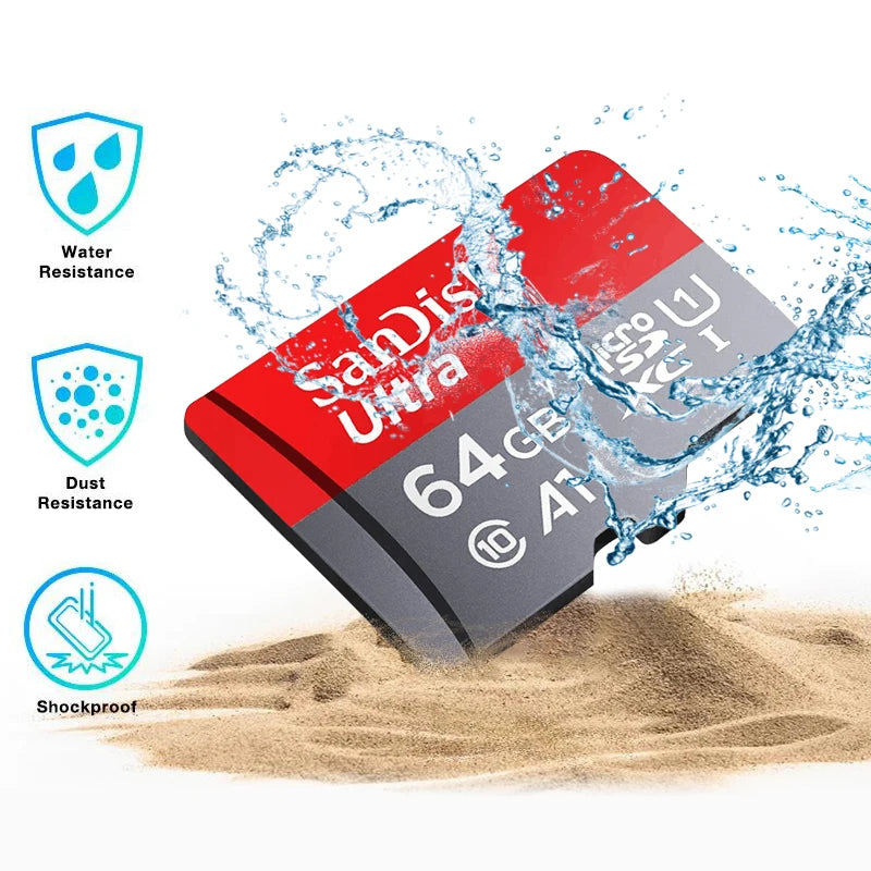SanDisk Ultra microSDXC UHS-I Carte + Adaptateur SD, avec jusqu'à 140 Mo/s, Classe 10, U1, homologuée A1