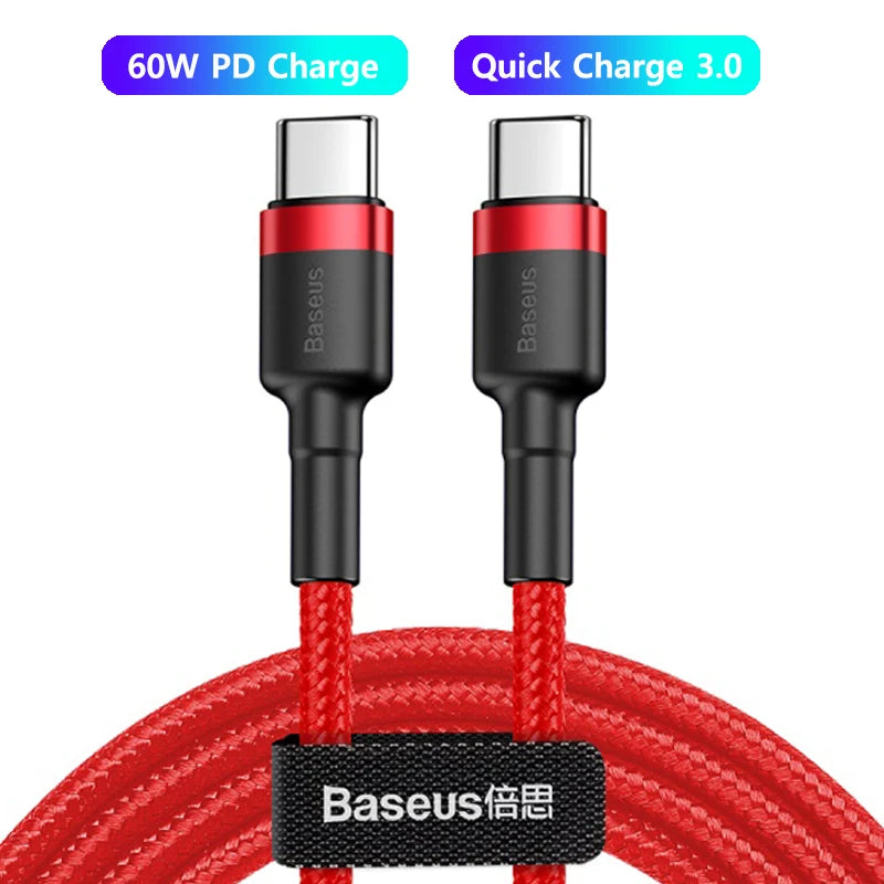 Baseus 100 W/5A USB C vers USB Type C câble pour iPhone 17 16 PD cordon de chargeur de charge rapide pour Macbook Samsung Xiaomi câble type-c