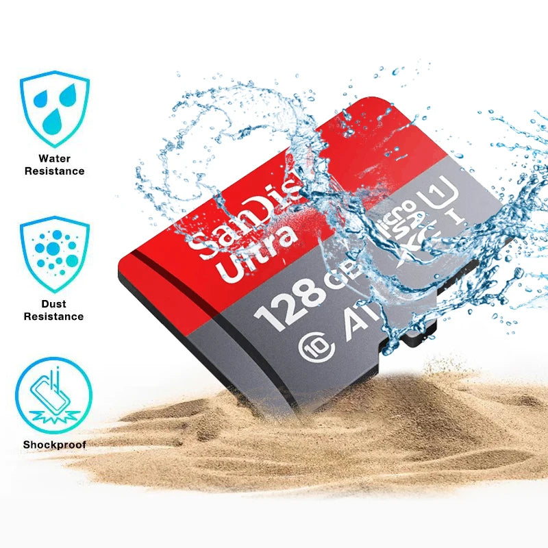 SanDisk Ultra microSDXC UHS-I Carte + Adaptateur SD, avec jusqu'à 140 Mo/s, Classe 10, U1, homologuée A1