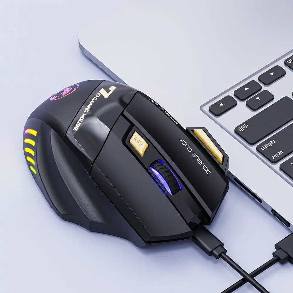 Souris de jeu sans fil USB IMICE GW-X7 3200 ug I mode touristes Rechargeable 7 prédire 2.4 mesurz Souris silencieuse Bluetooth 7 couleurs Respirant LED